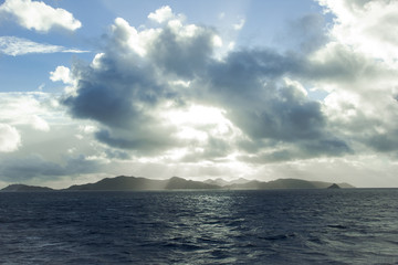 Wall Mural - sky island horizont sea