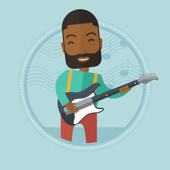 Poster - Musician playing electric guitar.