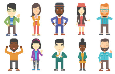 Canvas Print - Vector set of business characters.