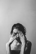 © KNV - Woman face with cracked skin