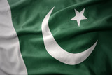 Fototapeta  - waving colorful flag of pakistan.