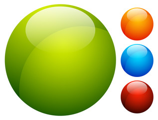 Poster - Glossy button / badge shape, background in 3 color