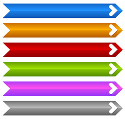 Poster - Rectangle banners / buttons / labels in several color