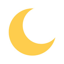 Cute Moon Isolated Icon Vector Illustration Design