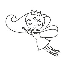 Cute Fairy Godmother Character Vector Illustration Design