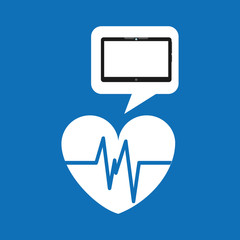 Poster - technology heart medical social media design vector ilustration eps 10