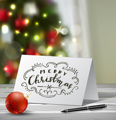 Wall Mural - Christmas Greeting Card mock up