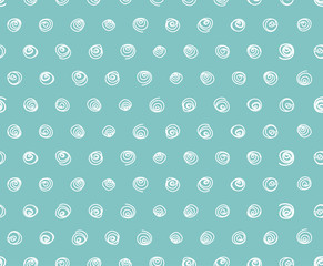 Wall Mural - Vector doodle snowflakes seamless pattern. Circles snowflakes