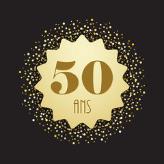 Wall Mural - Carte JOYEUX ANNIVERSAIRE 50 ANS