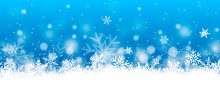 Christmas Banner With Snowflakes