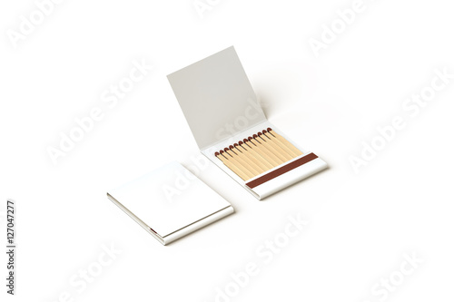 Blank Promo Matches Book Mock Up Clipping Path 3d Rendering Empty Paper Match Box Packaging Mockup Isolated Matchbook Case Top Side View Design Presentation Opened Matchbox Buy This Stock Illustration And