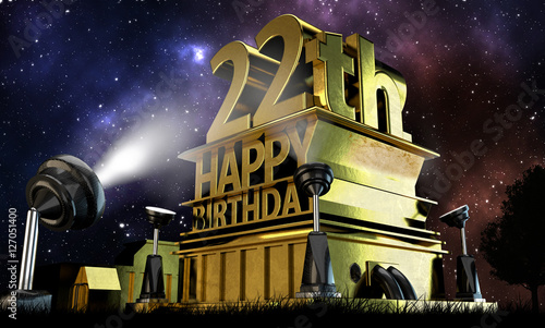 Geburtstagskarte Mit Luftballons Zum 22 Geburtstag