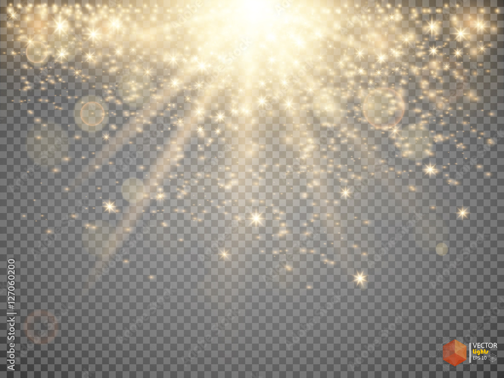 Light Point Overlay Abstract Light Overlay Effect on Transparent Background. Vector ...