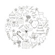 © Ilona Baha - vector Christmas and new year hand drawn icons set