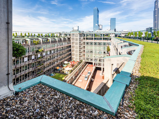 Wall Mural - Innenhof und begrüntes, begehbares Dach, Rotterdam, Niederland