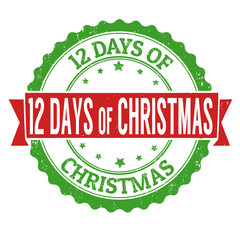 12 Days of Christmas sign or stamp