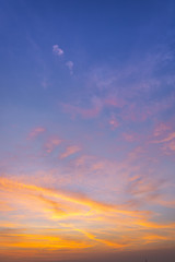 Wall Mural - sunset sky with rays of light shining clouds and sky