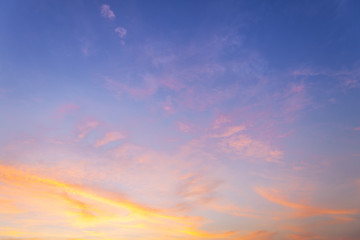 Wall Mural - sunset sky with rays of light shining clouds and sky