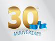 30 Years Anniversary Gold Logo and Blue Ribbon