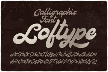 Wall Mural - Vintage bold calligraphic brush font named 