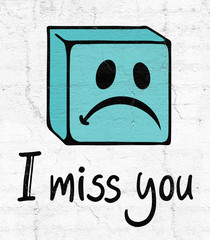 Poster - miss you face