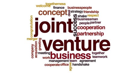 Canvas Print - Joint venture animated word cloud.