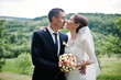 © AS Photo Family - Close up portrait of kissing wedding couple background beautiful