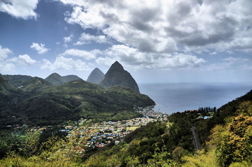 Poster - Piton View / Views from St Lucia in the Caribbean