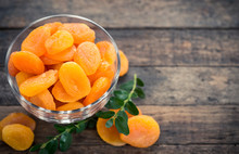 Dried Apricots In The Bowl