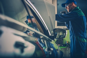 Wall Mural - Car Mechanic at Work