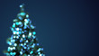 blurred christmas tree blue lights
