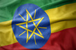 waving colorful flag of ethiopia.