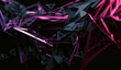 © VAlex - Abstract 3d rendering of chaotic surface. Contemporary background with futuristic polygonal shape. Distorted low poly object with sharp lines.