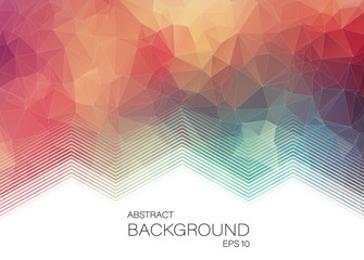 Horizontal Abstract 2D geometric colorful background