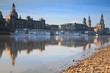 © David.Sch - Skyline of Dresden with Elbe river, passenger ships and In background the Frauenkirche at sunrise