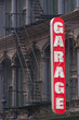 Vintage neon garage sign