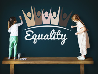 Wall Mural - Equality Fairness Fundamental Rights Racist Discrimination Conce