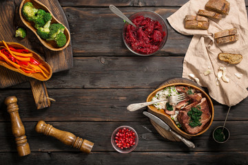 Poster - Frame of food cooked on the grill