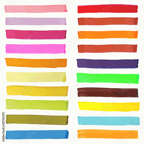 Cuadros en Lienzo Bright highlight brightly scribble banner, stylish borderline marks, marker stro