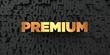 Premium - Gold text on black background - 3D rendered royalty free stock picture. This image can be used for an online website banner ad or a print postcard.