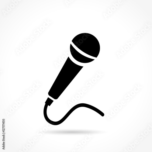 Cuadros en Lienzo microphone icon on white background