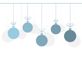 Canvas Print - christmas baubles vector