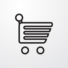 Wall Mural - shopping cart icon illustration