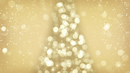 Wall Mural - golden christmas tree symbol