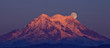 Moonrise  at sunset over Mt Rainier