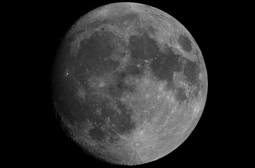 Wall Mural - in this photo you can see moon in waxing gibbous phase. taken by my telescope and cared by me in pos