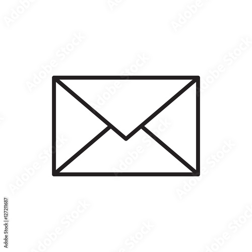 Fotografie, Obraz email message envelope icon outline vector
