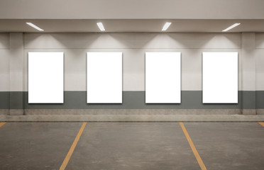 Wall Mural - Parking blank billboard