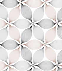Wall Mural - vector pattern. repeating geometric flowers