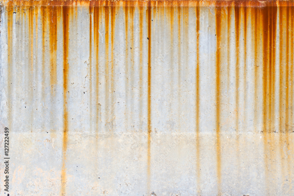 rusty stain dirty from rain steel erosion. - obrazy, fototapety, plakaty 